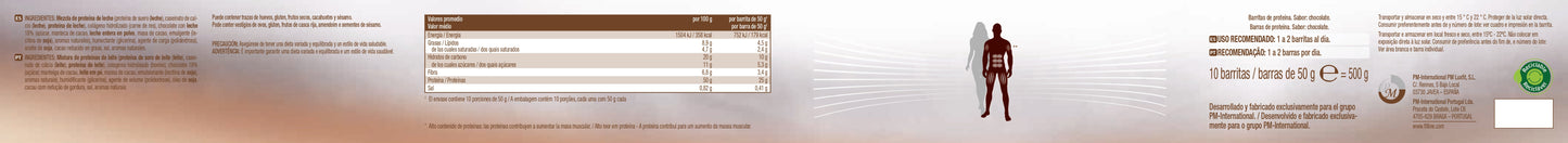 etiqueta modo de uso e ingredientes de protein max fitline