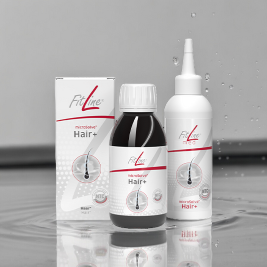 Fitline Set biotina pm international hair+ liquido y crema topical, crecimiento del pelo,.