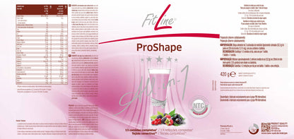 etiqueta ingredientes y modo de uso proshape frutos del bosque fitline