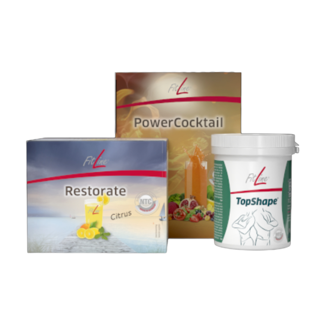 Fitline Topshape Starterset Topshape + Powercocktail + Restorate Citrus Vitaminas y Minerales
