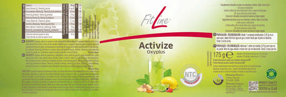 Fitline Activize Oxyplus Limon y Lima Suplemento de Energía con Vitaminas, Antioxidantes y Guarana