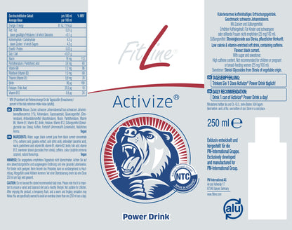 etiqueta ingredientes y modo de uso power drink fitline