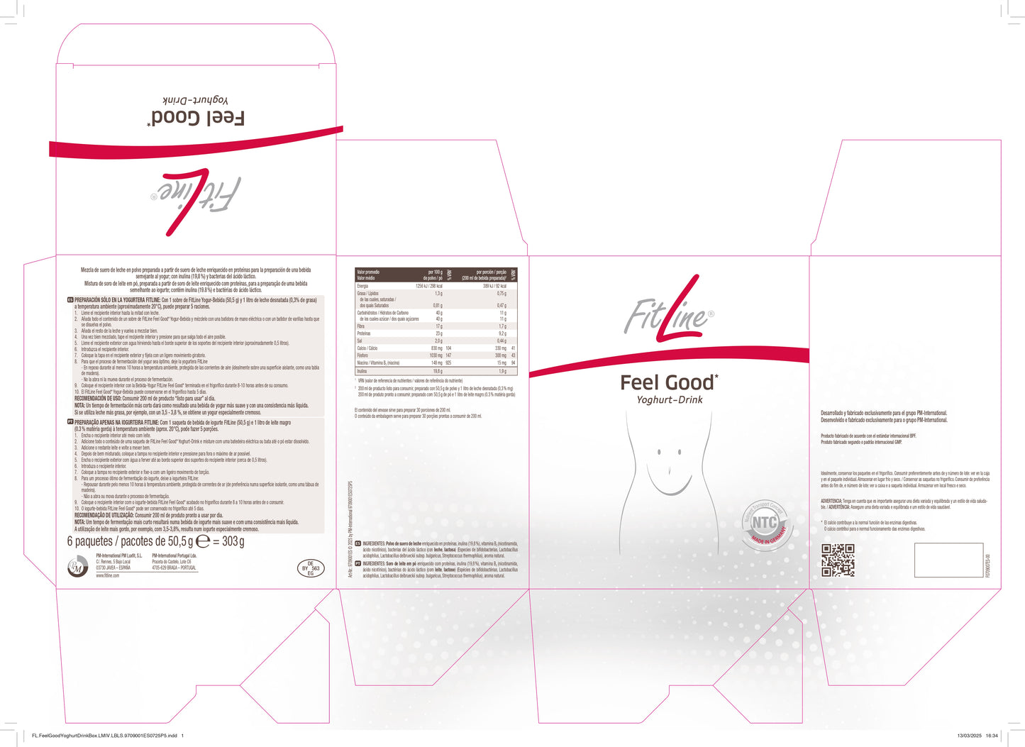 ingredientes y uso del producto feel good yogur fitline