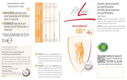 etiqueta de ingredientes y modo de uso ib5 fitline