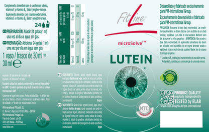 etiqueta modo de uso e ingredientes de lutein fitline
