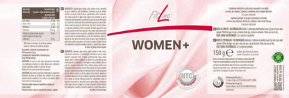 etiqueta ingredientes y uso women+ fitline