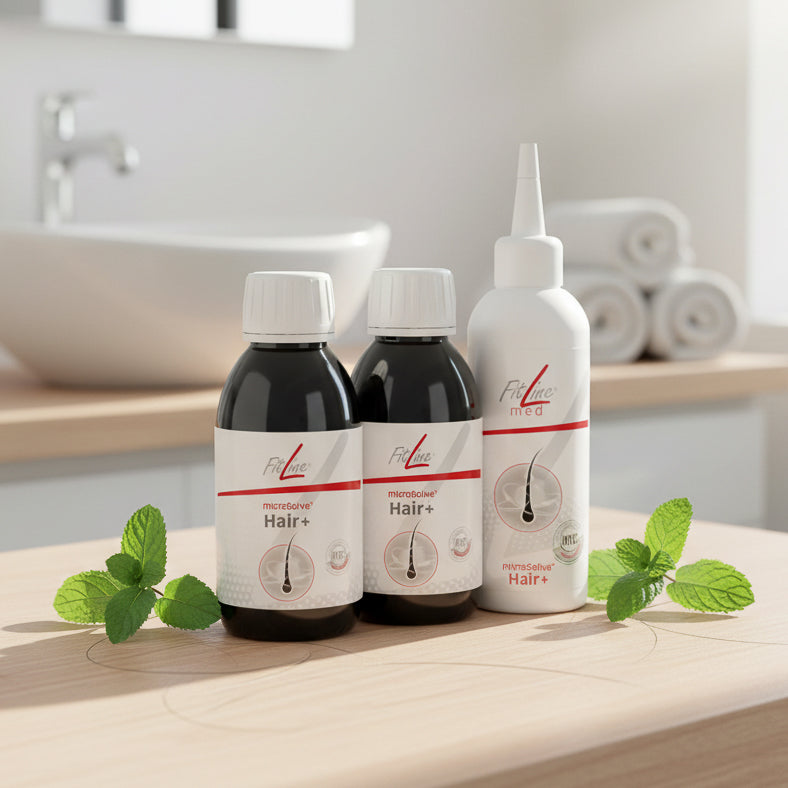ingredientes fitline de hair+ y med hair+ naturales biotina
