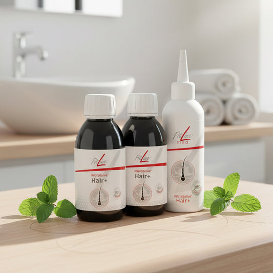 ingredientes fitline de hair+ y med hair+ naturales biotina