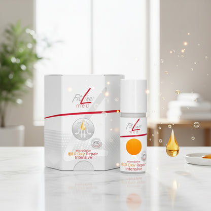 liquido reparador con q10 oxigeno de piel, cicatrices, quemaduras, heridas natural y con dermatest