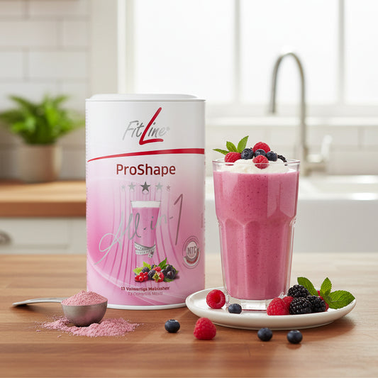 batido completo sabor a frutos del bosque para sustituir comidas, adelgazando o engordando de manera natural