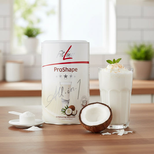 batido completo sabor a coco para sustituir comidas, adelgazando o engordando de manera natural