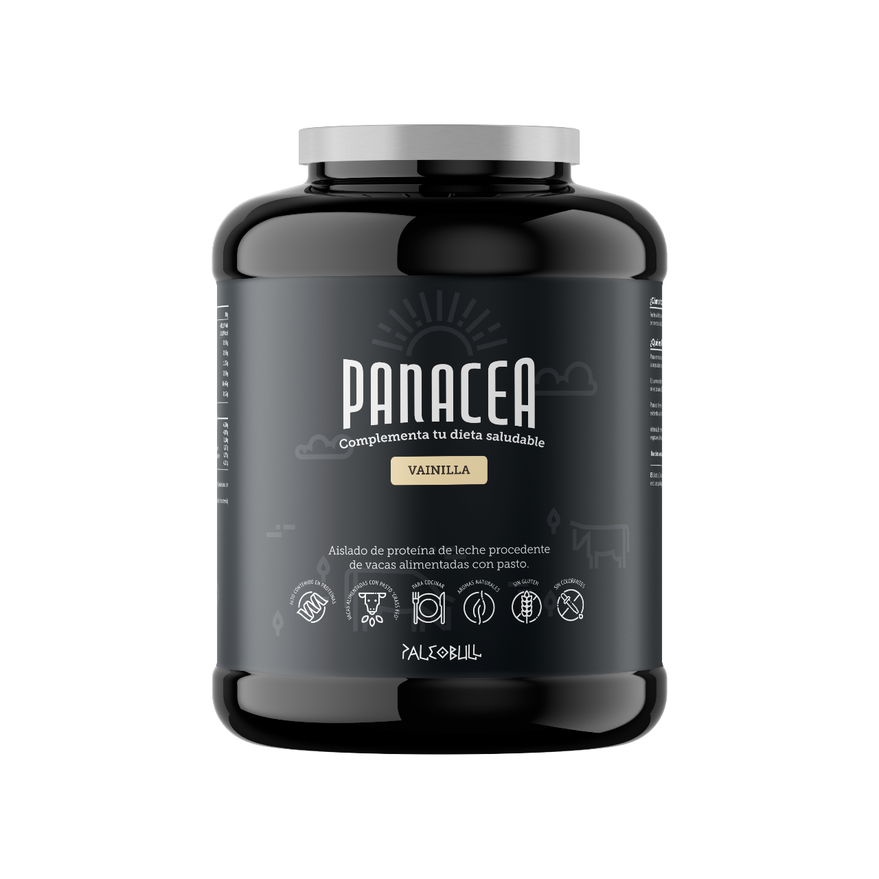 Proteina whey suero de leche aislada paleobull sabor vainilla 2,25kg 