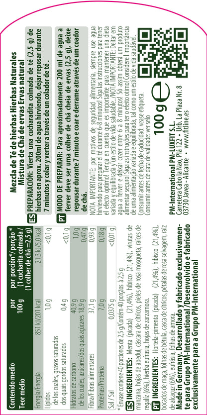 Etiqueta herbaslim fitline