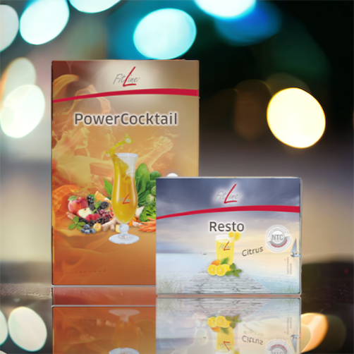 Fitline Set completo de nutrientes naturales powercocktail vitaminas y restorate, pm international minerales, citrus limon