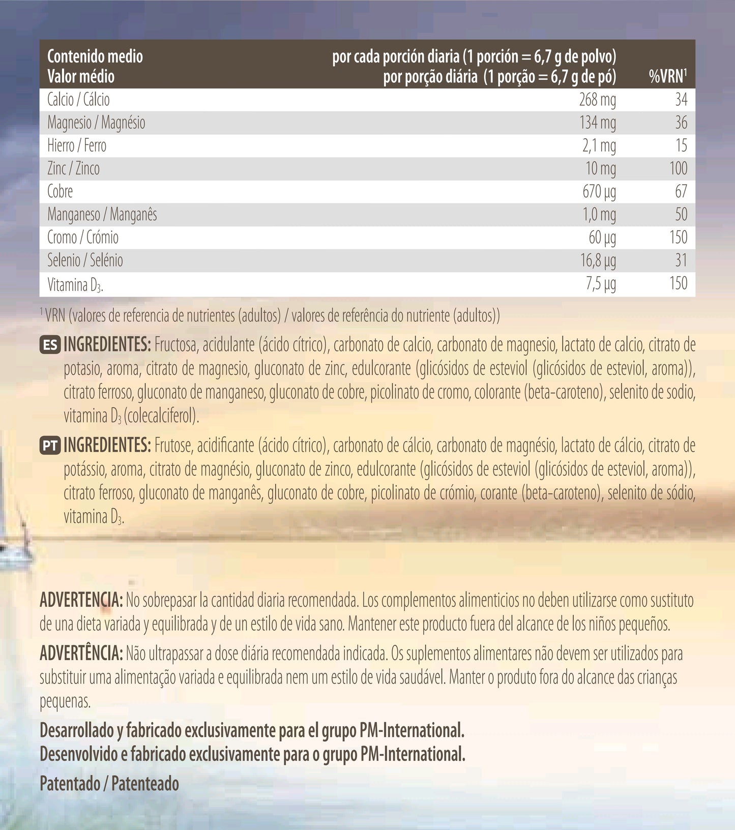 Ingredientes restorate citrus fitline 